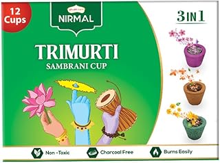 Shopkart trimurti sambrani pooja parfum 3 en 1 - 12 tasses