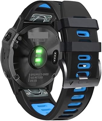 Bracelet de montre de sport en silicone bicolore bgm pour garmin descent