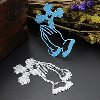 Matrices de découpe de joyeux pâques en forme de croix, pochoirs de scrapbooking