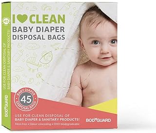 Sacs à couches jetables pour bébé bodyguard 45 sacs biodégradables et étanches