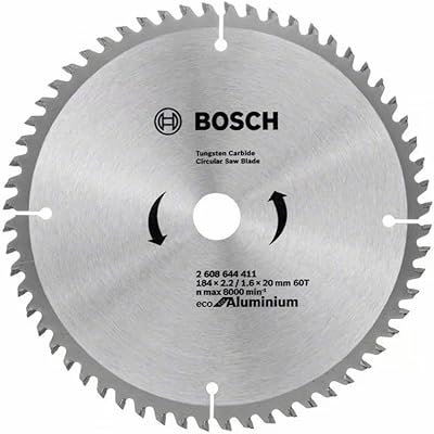 Lame de scie circulaire en aluminium écologique bosch 184×20-60t