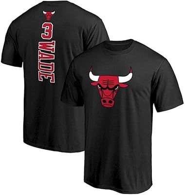 Chicago bulls #3 dwyane wade maillot de basket-ball haut de sport ample t-shirt