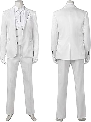 Costume de chevalier mark spector pour hommes adultes, costume blanc avec masque, costume
