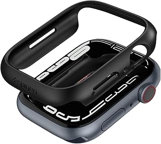 Coque spigen slim conçue pour apple watch series 8/7 (45 mm) - noir