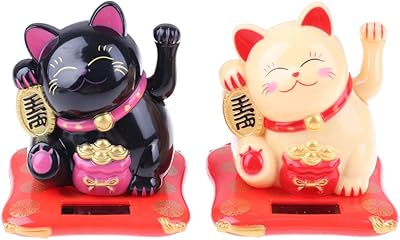 2 pièces solati à énergie solaire lucky peekunning cat jouets pour chat
