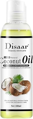 Huile de noix de coco naturelle pure disaar multi-usages 100 ml hydratant