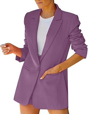 Blazer à manches longues ouvert sur le devant pour femme pour le travail