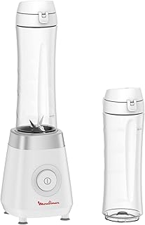 Mélangeur personnel moulinex de fresh & go avec 2 bouteilles pour les déplacements