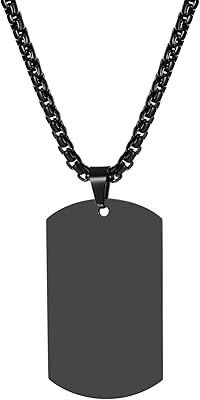 Jewelrywe jewellery collier personnalisé pour homme avec gravure de photo et de texte