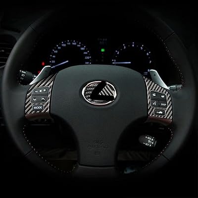 Couvercle inférieur de volant en fibre de carbone noir dair pour lexus is