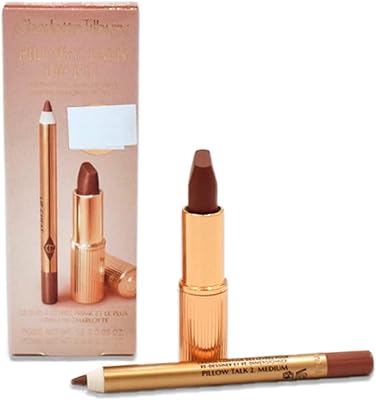 Charlotte tilbury pillow talk mini duo medium lip set kit pour les lèvres