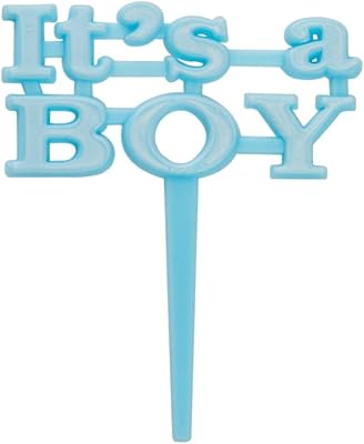 Unique party 13661 - décorations de cupcakes en plastique bleu it's a boy