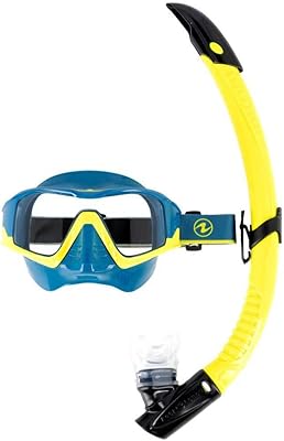Ensemble de masques de plongée et de snorkeling aqua lang vita, essence/jaune