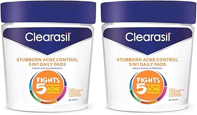 Tampons nettoyants pour le visage clearasil ultra 5 en 1 contre l'acné, 90