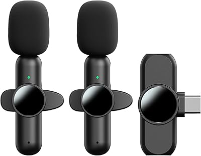 Microphone cravate sans fil pour android usb c 24 ghz microphone