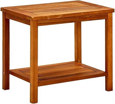 Fedexcel table basse en bois d'acacia massif pour la maison, salon, jardin, table