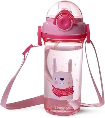 Bouteille d'eau fissman de 460 ml avec sangle pour enfants, sans bpa, non