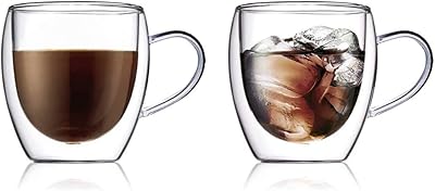 Tasses en verre à double paroi blackstone, adaptées au café ou au thé