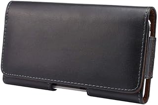 Dfv mobile - housse en cuir véritable avec clip ceinture horizontal pour sharp