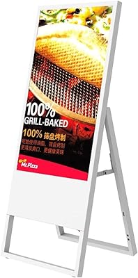 Support de sol portable ultra fin techplus écran publicitaire fhd affichage