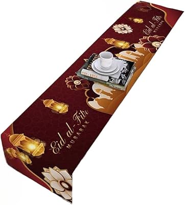 Nappe eid mubarak rouge polyester taille 180 x 33 cm. L'alternative e-commerce intelligente au Sénégal : Diaytar
