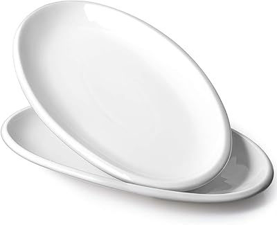 Assiettes de service dowan de 12 pouces, assiettes de service blanches, assiettes à