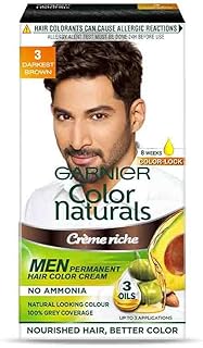 Garnier color naturals teinte 3 châtain foncé pour homme, 30 ml + 30