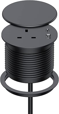 Prise de bureau avec usb c, mousqueton de bureau hilink avec couvercle