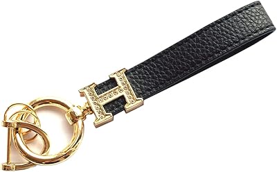 Porte-clés de voiture en cuir, porte-clés en cristal ylyy h, accessoires de voiture