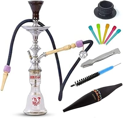 Ensemble de narguilé arabe queens® khalil mamoon, narguilé égyptien en acier inoxydable