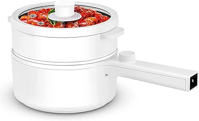 Marmite électrique antiadhésive portable de 1,5 l, poêle électrique multifonctionnelle pour frire, rôtir