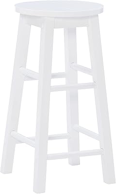 Tabouret de table zeke blanc 24" avec banc rond linon