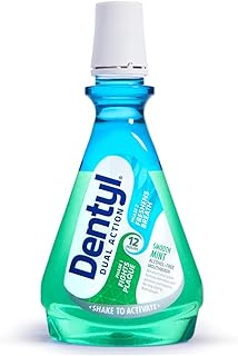 Rince de bouche dentaire double action à la menthe lisse réduisant la plaque