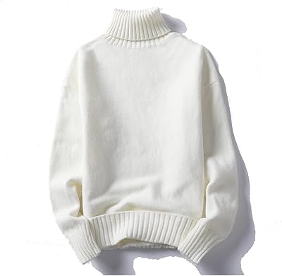 Pull pull à col roulé pour hommes tricoté chemise bascule