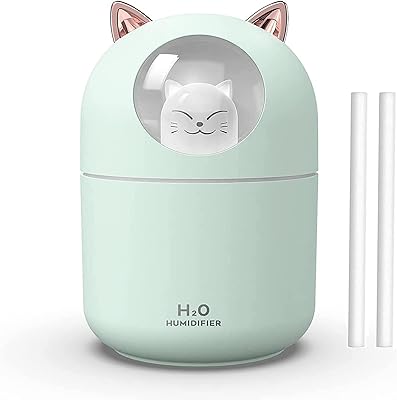 Mini humidificateur portable mini d'air 300 ml avec veilleuse personnel usb