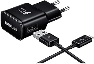 Chargeur rapide samsung 15w avec port usb 2a et câble type-c - noir