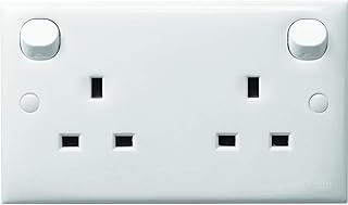 Prise électrique schneider electric 13 a 2 fiches blanc clipsal classe s série