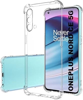 Margoun excellente coque arrière transparente en tpu avec coins renforcés pour le oneplus