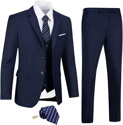 Costume 3 pièces coupe ajustée pour hommes ensemble de smoking