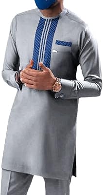 Ensemble de vêtements pour hommes africains pull, chemise et pantalon, tenue de soirée
