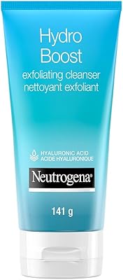 Exfoliant visage neutrogena hydro boost acide hyaluronique et aha nettoyant pour le non
