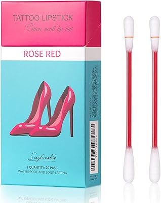 20 pièces coton tatouage rouge à lèvres longue durée imperméable non