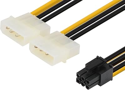 Câble d'alimentation double d-curve® molex 4 broches mâle vers port accessoire 6 broches