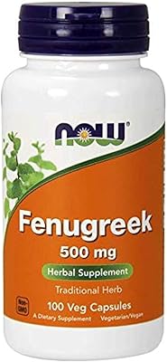 Complément alimentaire fenugrec de now foods - 500 mg 100 capsules