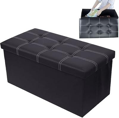 Pouf et repose-pieds pliables newstyle, capacité 110 l, pour salon et chambre à