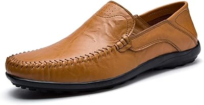Dadijier mocassins ox pour hommes chaussures de conduite simples en cuir de couleur