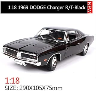 Année maisto 1:18 1969 dodge charger/t vieux modèle de voiture de muscle moulé sous pression dans une boîte noire. Votre satisfaction, notre priorité chez Diaytar