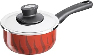 Tefal marmite antiadhésive avec couvercle, taille 20 cm, tempo flame, rouge, aluminium, c3042483