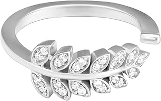 Bague en argent sterling 925 ornée d'une pierre de zircon réglable de jiva