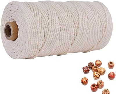 Corde en coton naturel de 100 mètres, corde en coton naturel pour la cuisine,